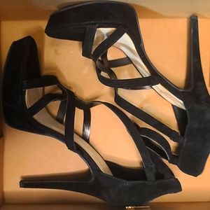 Size 10 Black Suede Stilleto Heels